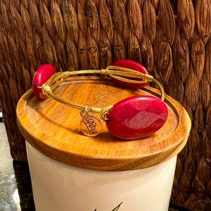 Used Bourbon and Boweties maroon bracelet